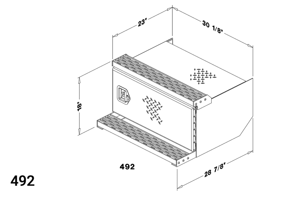 Peterbilt-Style Cab Access Storage Box - Image 2