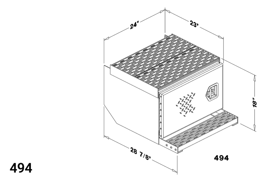 Peterbilt-Style Cab Access Storage Box - Image 4